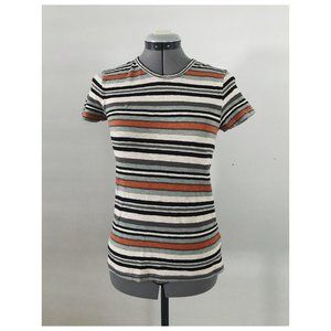 Madewell Cotton/Linen Striped Tee Sz Small